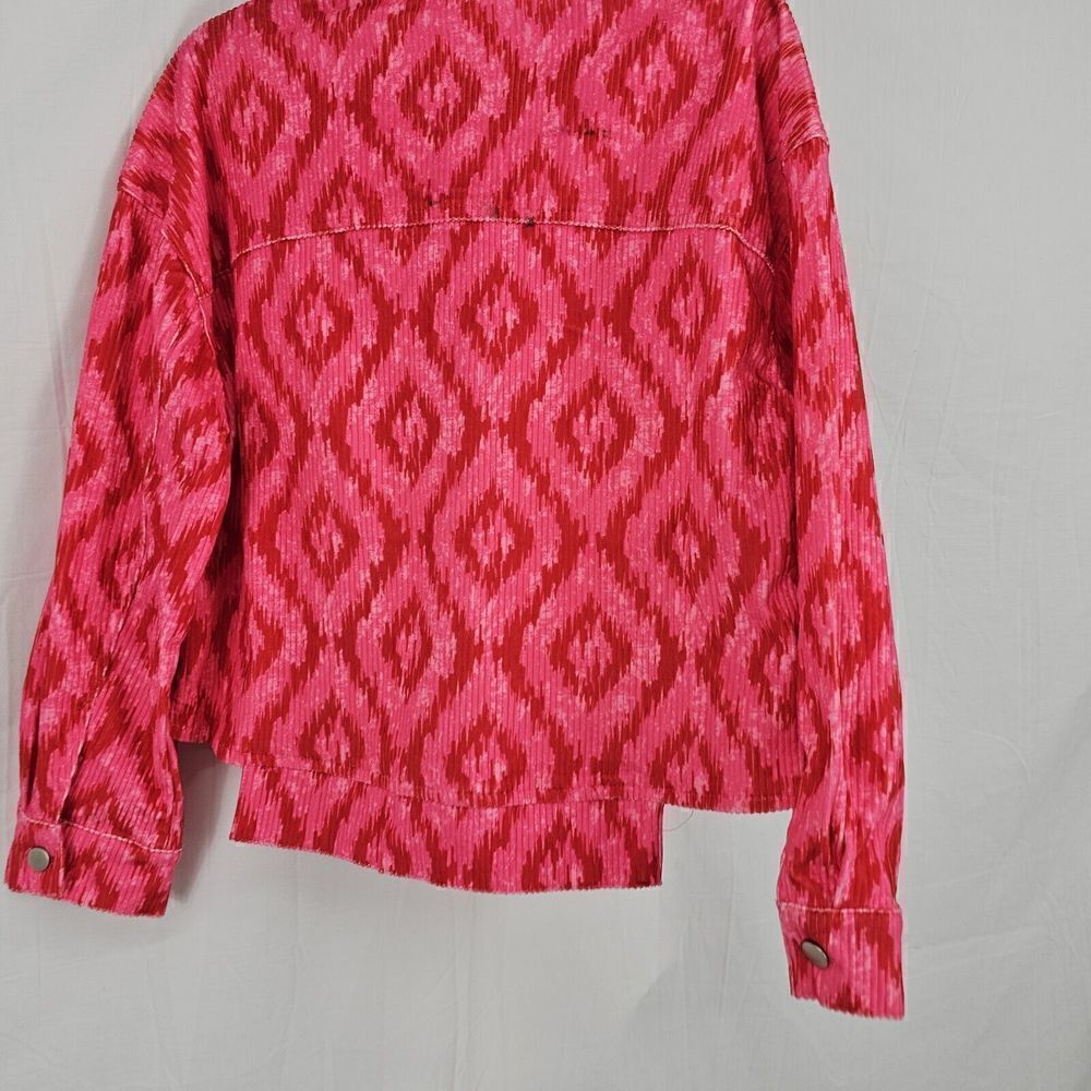 Savanna Jane THINK PINK CORDUROY JACKETAztec Red Pink Women's Size Small Nwt - Picture 10 of 13